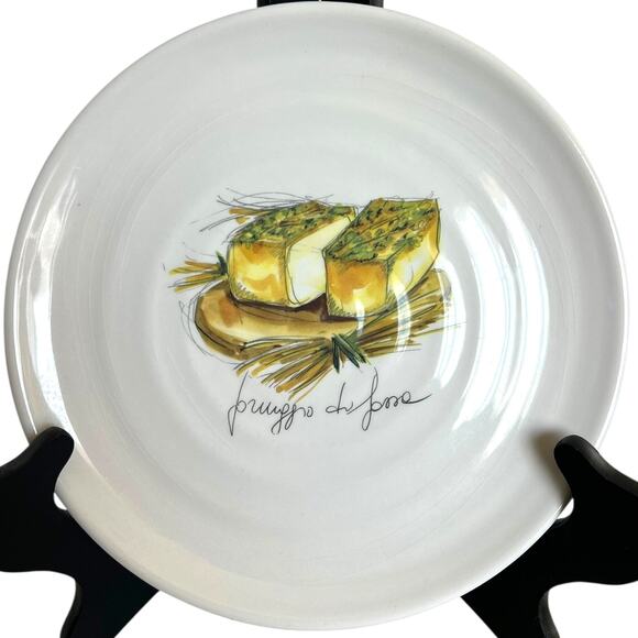 Ceramica Cuore Ceramic Cheese Plates Made in Italy Set of 4 - Picture 4 of 10